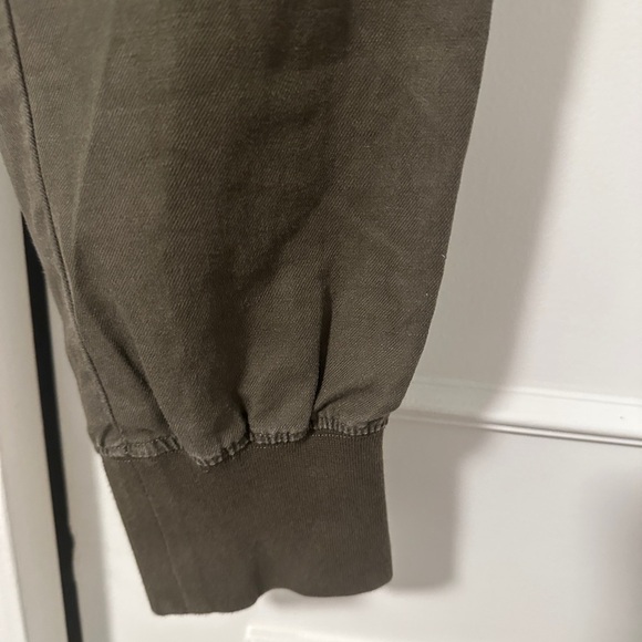 TNA Army Green Cargo Jogger Pants Size Small Women’s Linen Blend - Picture 7 of 11
